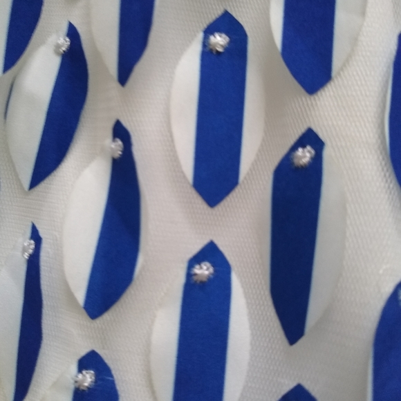 Rare find 🎀 Eva Franco Anthro tulle petal blue motif flare skirt - Picture 3 of 8